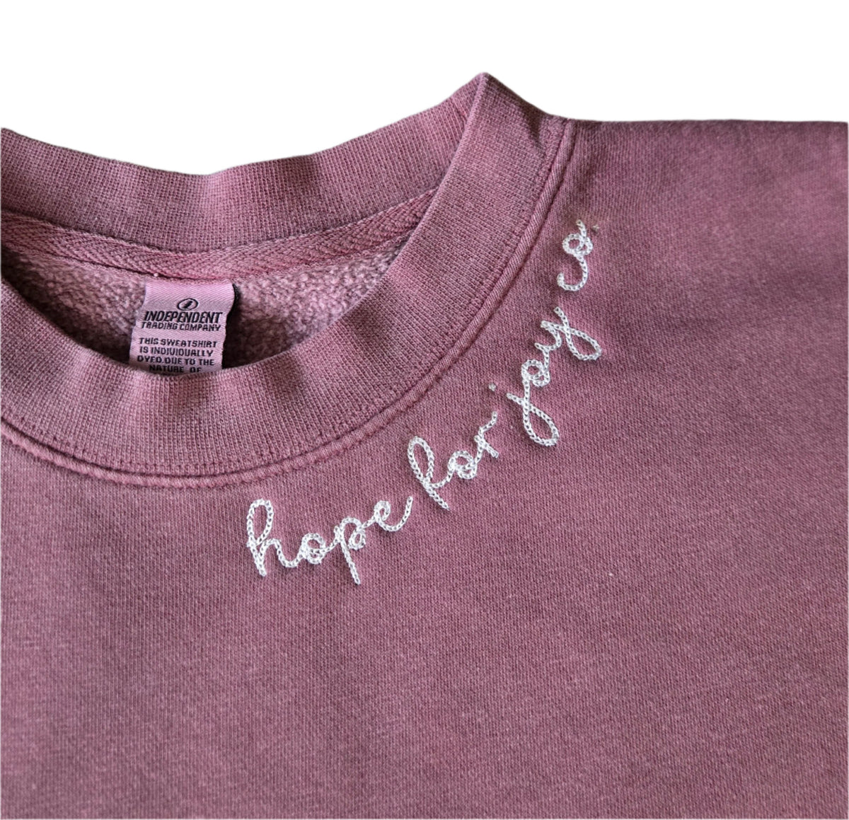 Hope For Joy Sweatshirt Soft Maroon