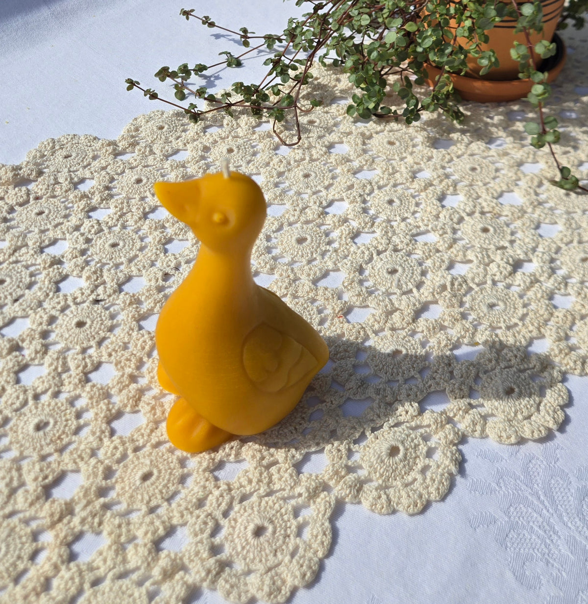100% Pure Beeswax Duck Candle | Hand-Poured