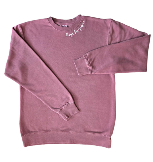 Hope For Joy Sweatshirt Soft Maroon