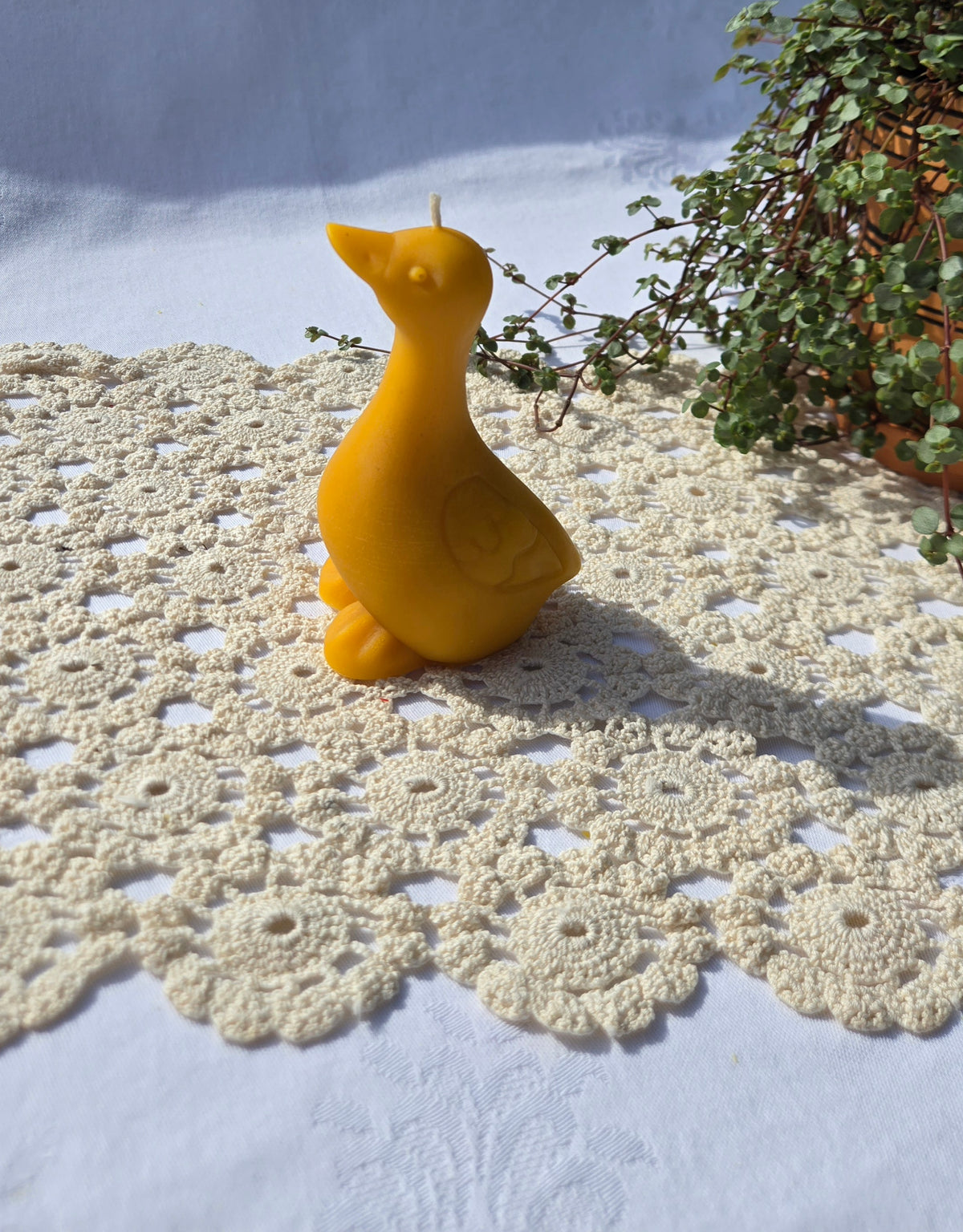 100% Pure Beeswax Duck Candle | Hand-Poured
