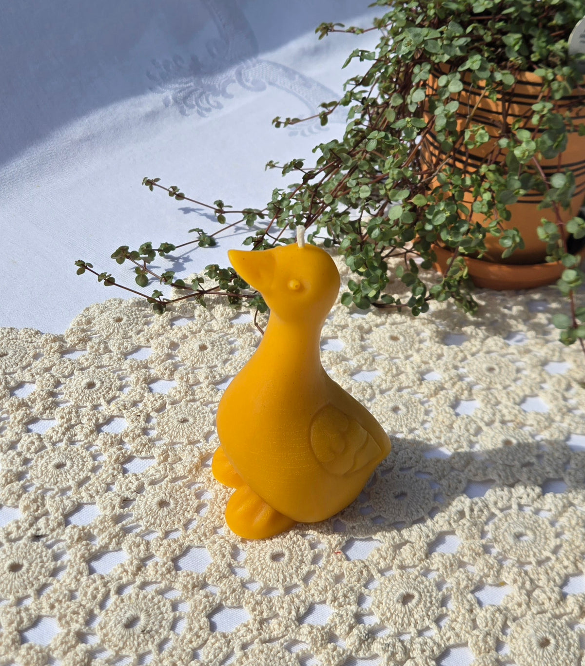100% Pure Beeswax Duck Candle | Hand-Poured