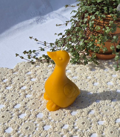 100% Pure Beeswax Duck Candle | Hand-Poured