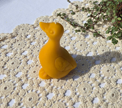 100% Pure Beeswax Duck Candle | Hand-Poured