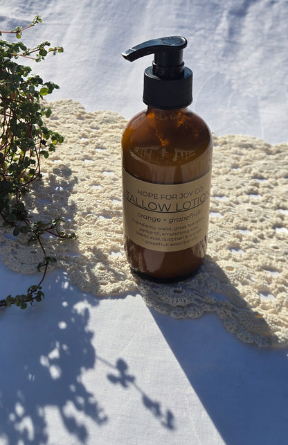 Grass-Fed Tallow Lotion | Orange & Grapefruit