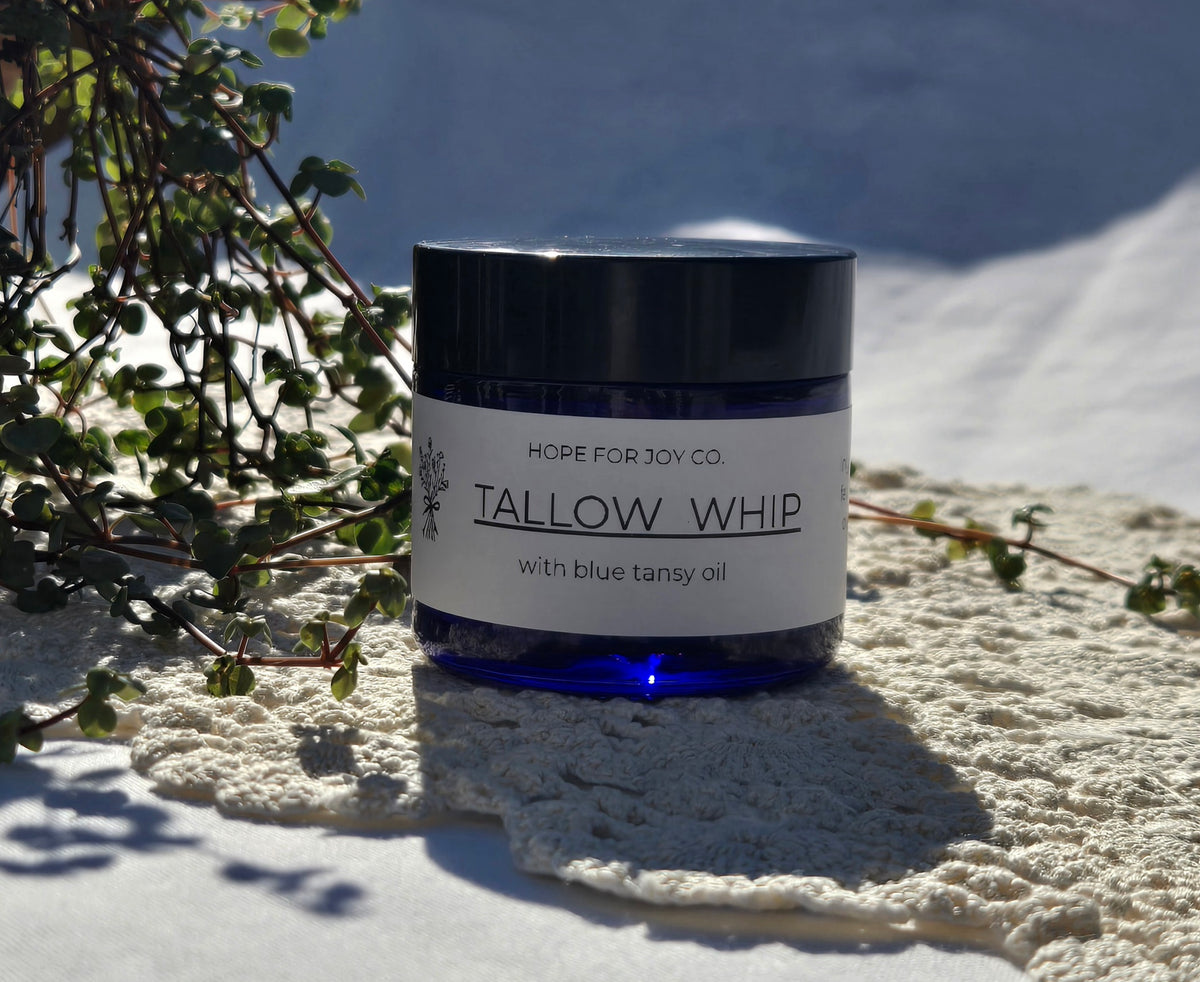 Grass-Fed Blue Tansy Tallow Whip / Handmade