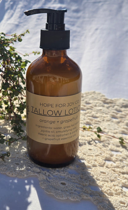 Grass-Fed Tallow Lotion | Orange & Grapefruit